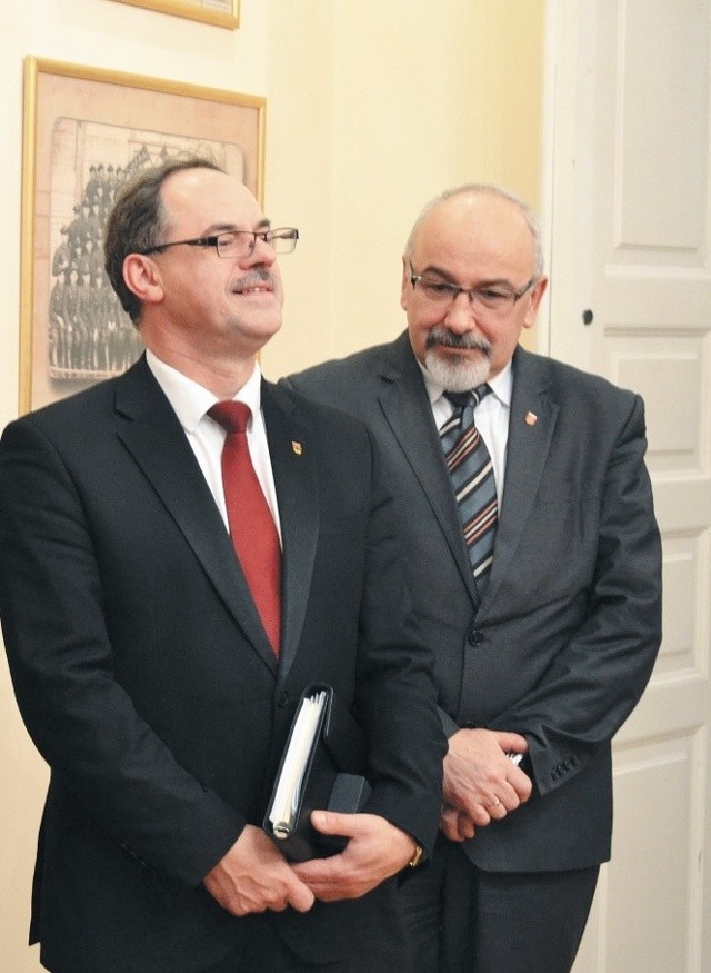 Czesław Renkiewicz (z lewej) i Kazimierz Kożuchowski na razie oficjalnie nie potwierdzili, że będą ubiegali się o reelekcję.