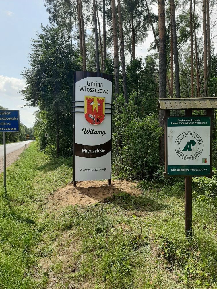 Trzeci witacz gminy Włoszczowa stanął w Międzylesiu, na granicy z gminą Kluczewsko