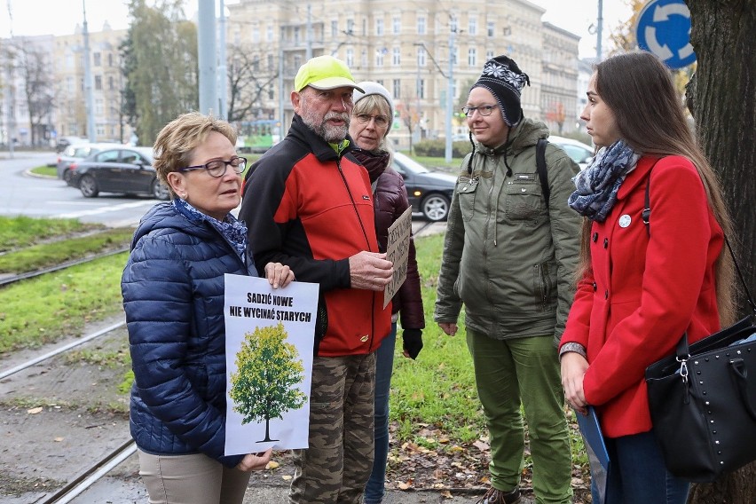 "Nie ma zgody na wycinkę". Miejscy aktywiści chcą wstrzymać wycinkę drzew w ciągu ulicy Piłsudskiego w Szczecinie. Zorganizowali protest