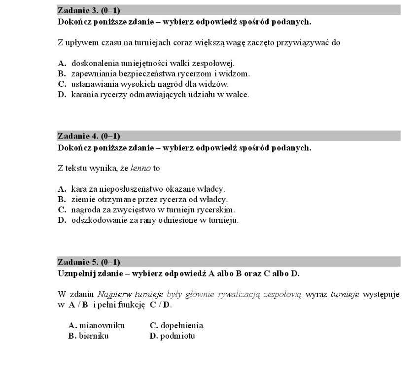 Próbny sprawdzian szóstoklasisty 2014 - języki polski,...