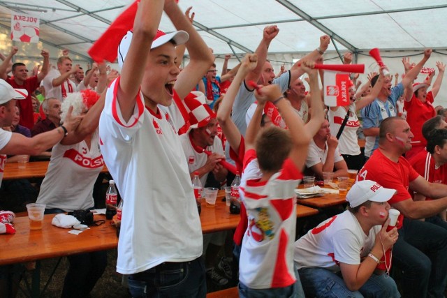 Podczas Euro 2012 małe strefy kibica cieszyły się dużą popularnością - tak dopingowali biało-czerwonych mieszkańcy Strzelec Opolskich. W tym roku stref w małych miastach nie będzie.