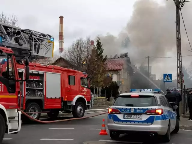 Pożar domu w Siechnicach 24.11.2021