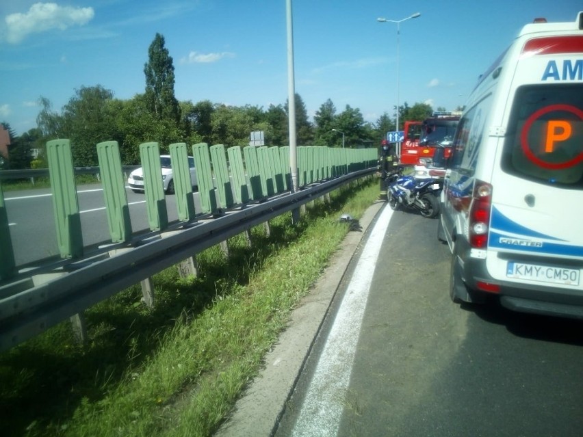 Wypadek na zakopiance w Myślenicach