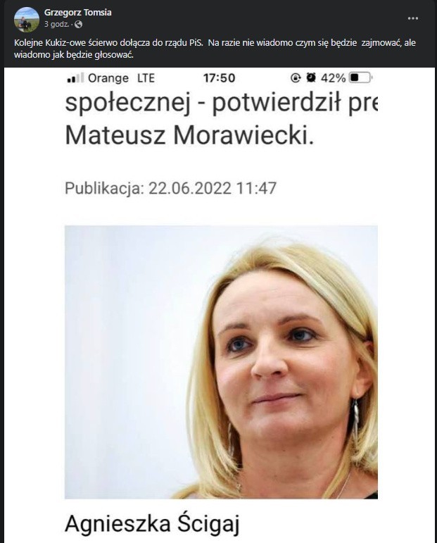 Kontrowersyjny wpis Grzegorza Tomsi