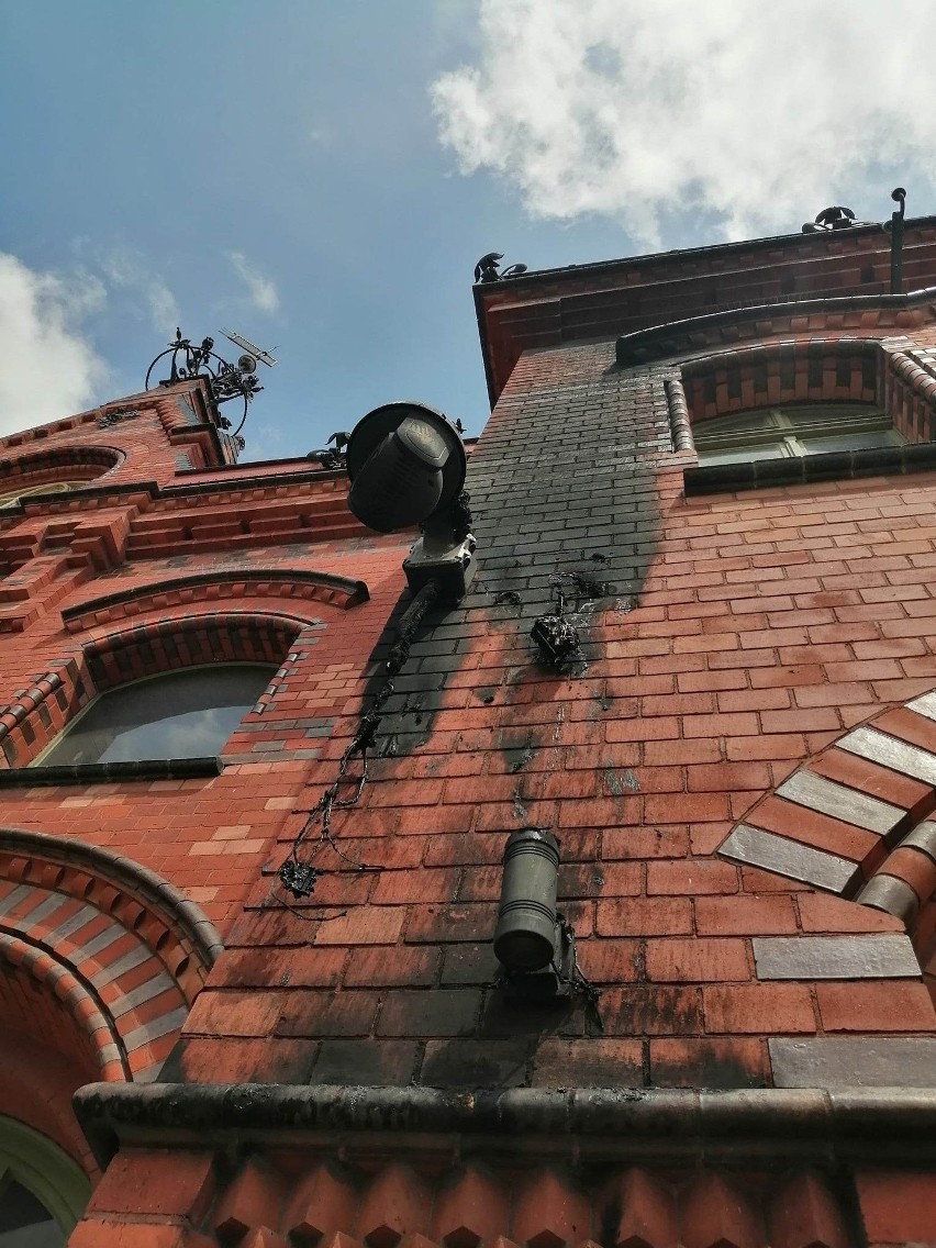 Kamera monitoringu miejskiego w Malborku została podpalona