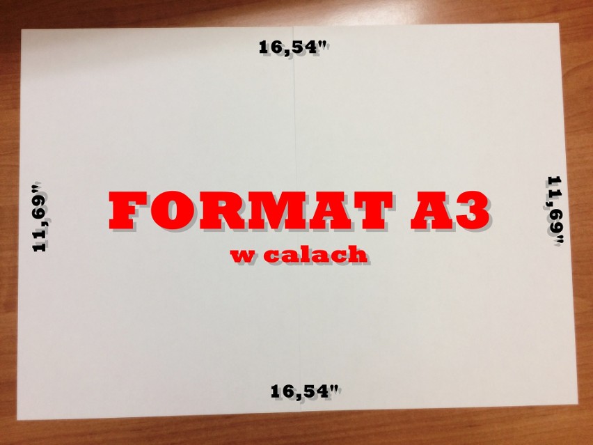 Format A3 w calach