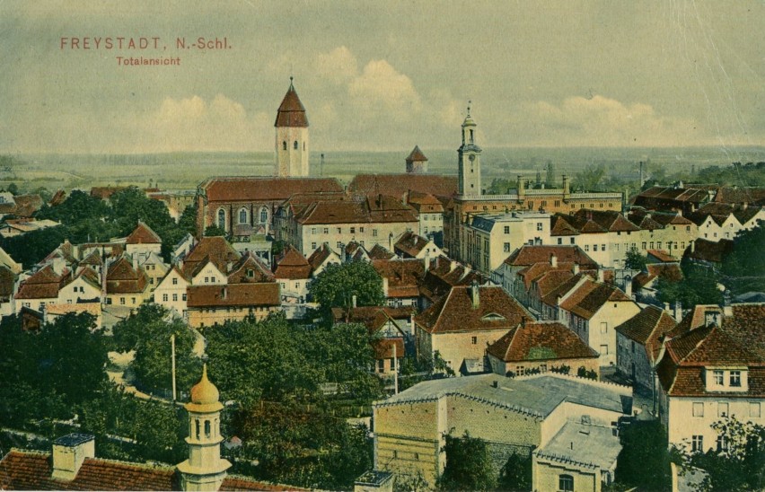 Panorama miasta na początku XX wieku (Kartka pocztowa ze...