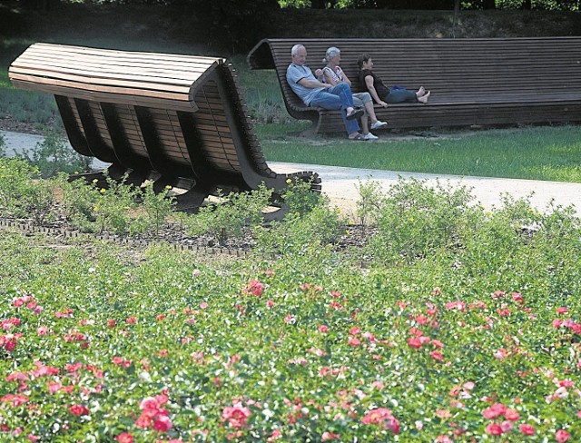 Różanka w parku Jagiellońskim była realizowana w tym roku w ramach SBO. Mieszkańcy wręcz pokochali to urokliwe miejsce