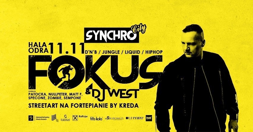 Fokus i DJ West wystąpią w Hali Odra w Szczecinie. Przed nami pierwsze Synchro City! Już w ten weekend 