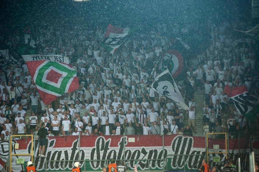 Legia Warszawa na meczu z Cracovią