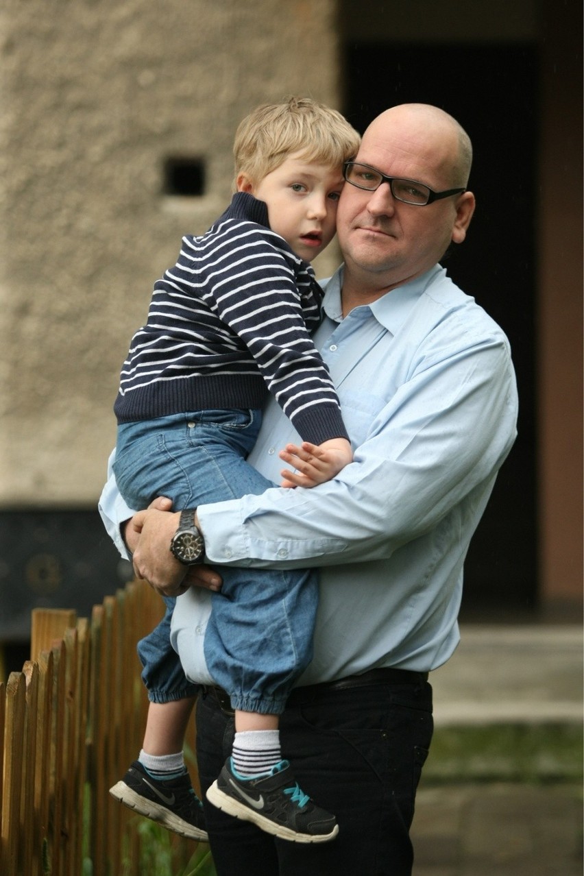 Mateusz Nowak z synem Jakubem