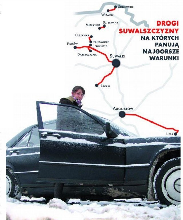 &#8211; Nie da się normalnie jeździć ani w Suwałkach, ani poza ich granicami &#8211; mówi Marta Ołów. &#8211; Służby drogowe pewnie są zdziwione, że w styczniu pada śnieg.