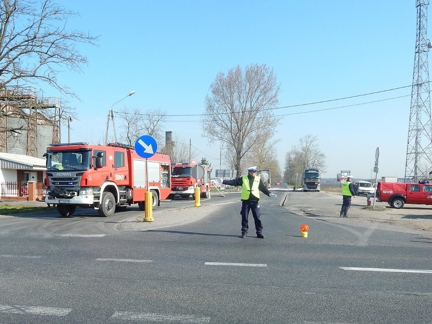 Na parkingu przy drodze wojewódzkiej 267 w Samszycach...