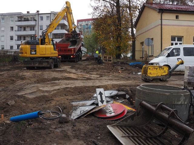 Trwa remont ul. Podgórnej i placu Kilińskiego w Koszalinie.