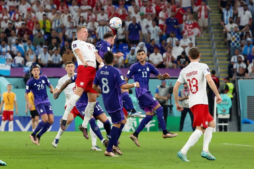 Reprezentacja Polski z Argentyną w meczu fazy grupowej...