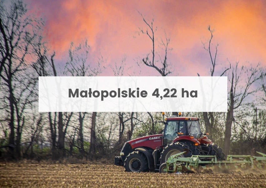 Średnia powierzchnia polskich gospodarstw jest zróżnicowana. Najmniejsze są w Małopolsce [ranking]
