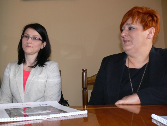 O chorobie Olusia, mówiła Anna Uzar (z lewej) mówiła podczas wczorajszego spotkania w tarnobrzeskim magistracie.