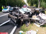 Wypadek na DK 11 w okolicy Szczecinka. Na miejscu śmigłowiec LPR [ZDJĘCIA]