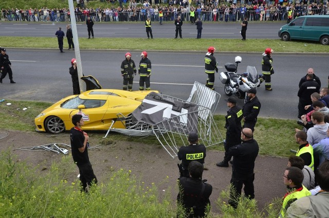 Wypadek podczas Gran Turismo Polonia.