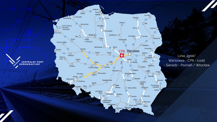 Przebieg Kolei Dużych Prędkości w Polsce