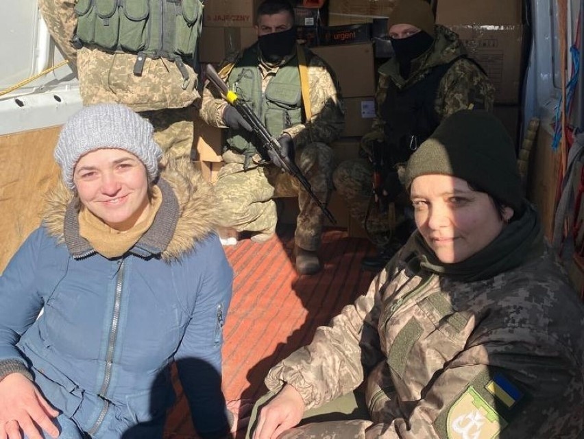 Ivanka Kolisnyk (z lewej) na Ukrainie
