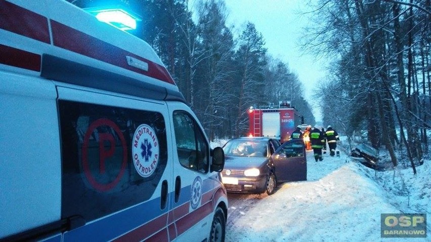 Wypadek na drodze Przasnysz - Baranowo [ZDJĘCIA]
