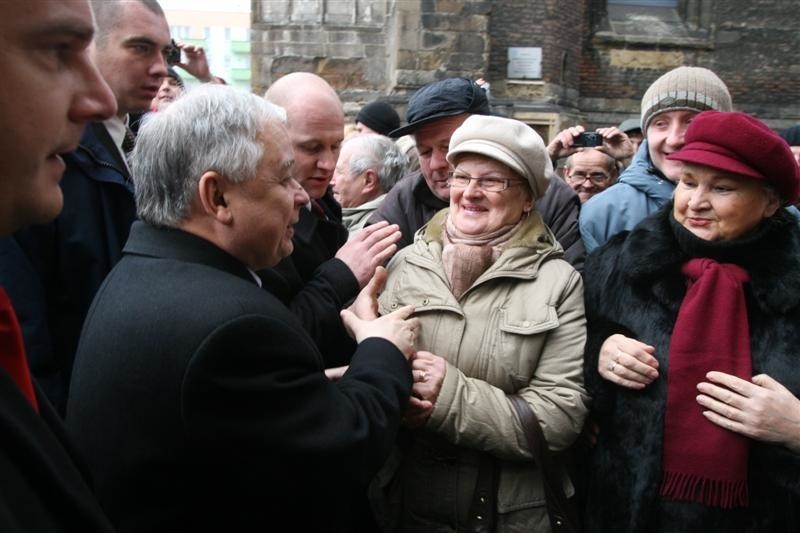 Prezydent Lech Kaczynski gościl w środe w Nysie.