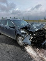 Wypadek na autostradzie A4 w okolicy Góry Świętej Anny. Trzy osoby poszkodowane