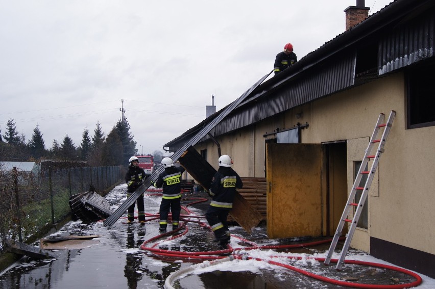 Łęg Tarnowski. Potężny pożar stolarni