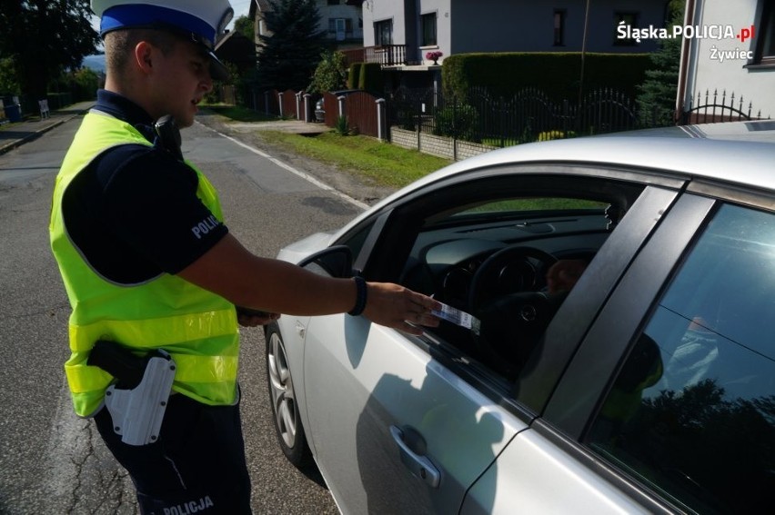 Policjanci z Żywca rozdawali zapachowe zawieszki. To kampania "Przejście oddaj pieszym" ZDJĘCIA