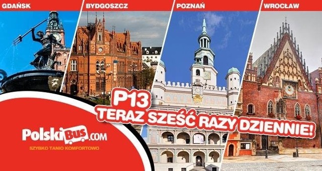 Polski Bus: Będzie więcej połączeń z Poznania do Gdańska i Wrocławia
