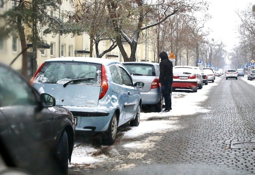 Sypnęło śniegiem we Wrocławiu. Drogowcy byli przygotowani,...