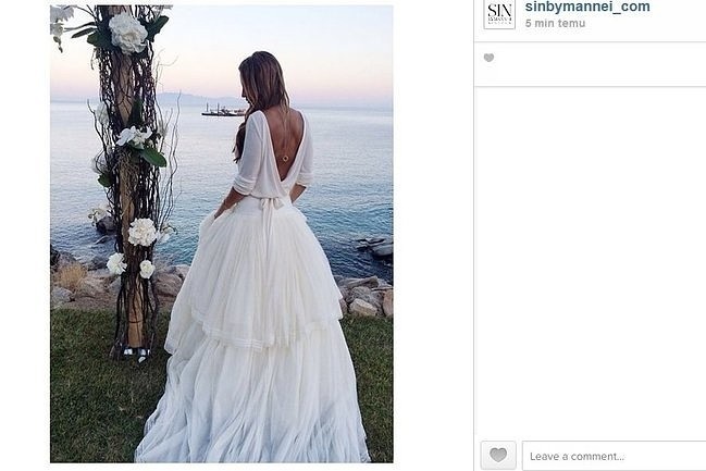 Sara Mannei w sukni ślubnej (fot. screen z Instagram.com)