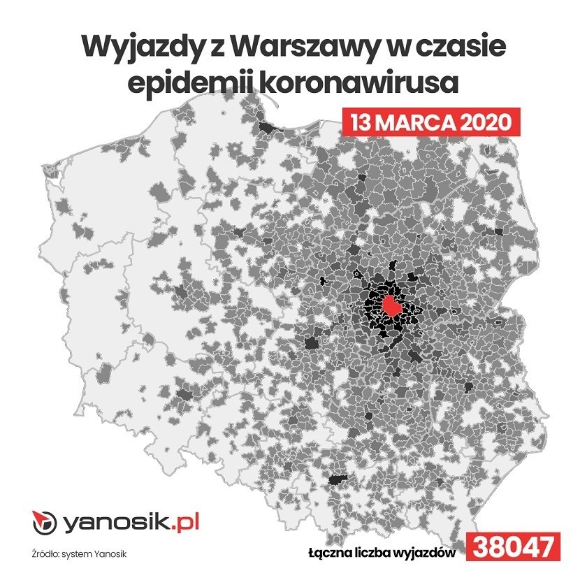 Jak informacje o koronawirusie wpłynęły na przemieszczanie...