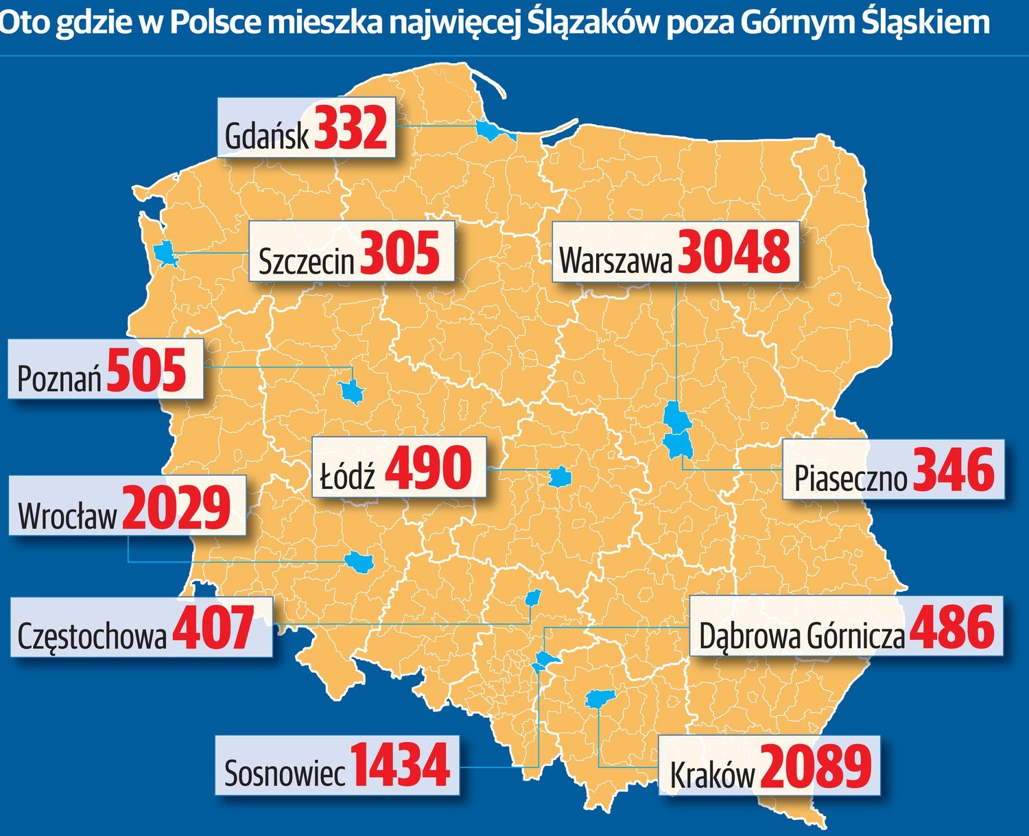 Zobacz, gdzie w Polsce mieszka najwięcej Ślązaków [DANE