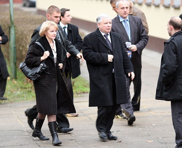 Na zdjęciu: Jolanta Szczypińska i Jarosław Kaczyński.