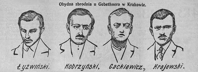 Sprawę zabójstwa w księgarni przy Rynku relacjonował szczegółowo „Ilustrowany Kurier Codzienny”. 12 października 1913 r. opublikował podobizny podejrzanych.