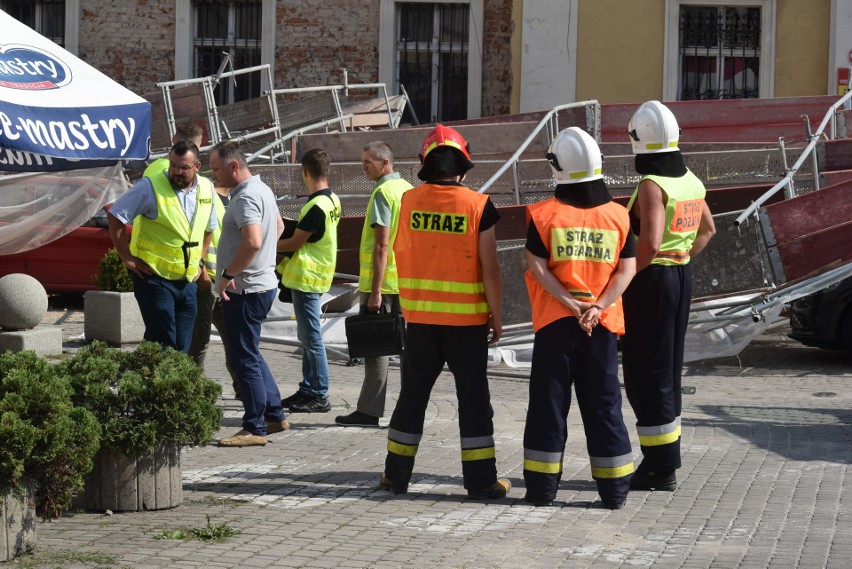 Runęło rusztowanie przy remontowanym pałacu Dietrichsteinów