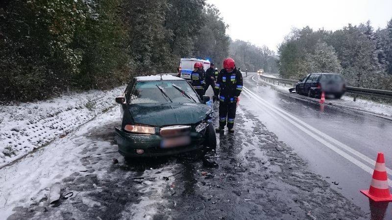 Gródek. Wypadek na krajówce. Cztery osoby ranne [ZDJĘCIA]