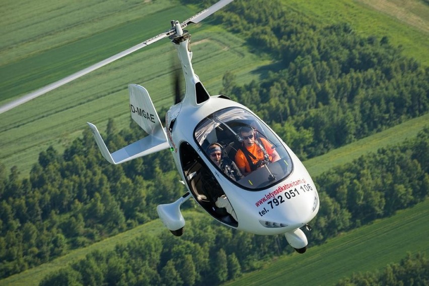 Wiatrakowiec Cavalon będzie można zobaczyć o godzinie 9.05 w...