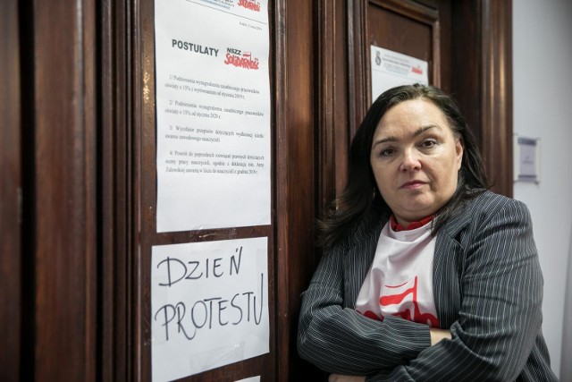 13.03.2019 krakow kuratorium oswiaty i wychowania ujastek  protest straj okupacyjny solidarnosc nauczyciele nauczyciel nauczycielskijolanta zawistowicz fot. anna kaczmarz / dziennik polski / polska press