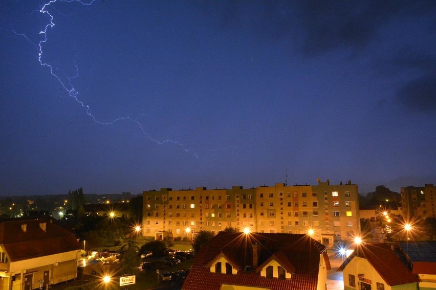 Tak wygląda burza nad Olesnem....