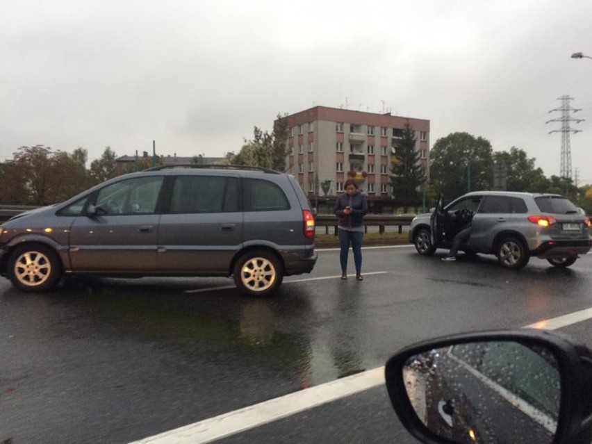 Koszmarne korki na trasach w Katowicach w czarny...