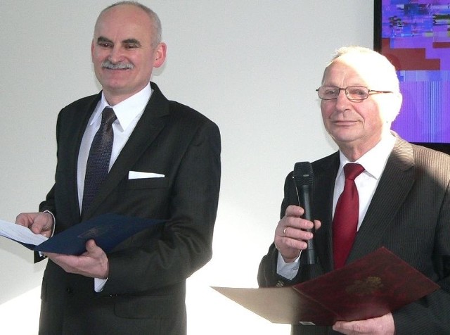Wójt Wiesław Skop (z lewej) i przewodniczący Rady Gminy Jan Nowicki rządzą Pacanowem od 2006 roku. Teraz też razem idą do wyborów.
