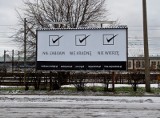 Billboard ateistyczny przy dworcu PKS (zdjęcia)