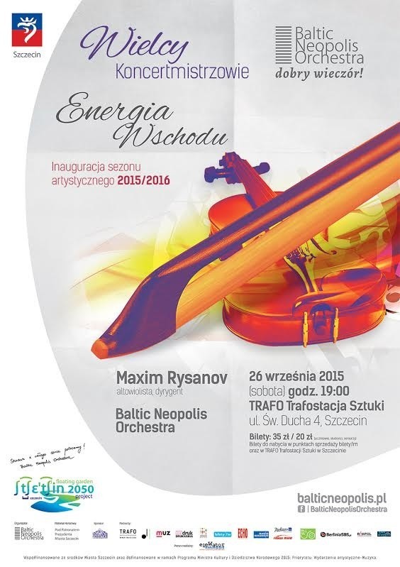 Podczas koncertu w Szczecinie będzie można usłyszeć Rysanowa z towarzyszeniem BNO  m.in. w prawykonaniu utworu młodego poznańskiego kompozytora Szymona Brzóski „Vae soli”