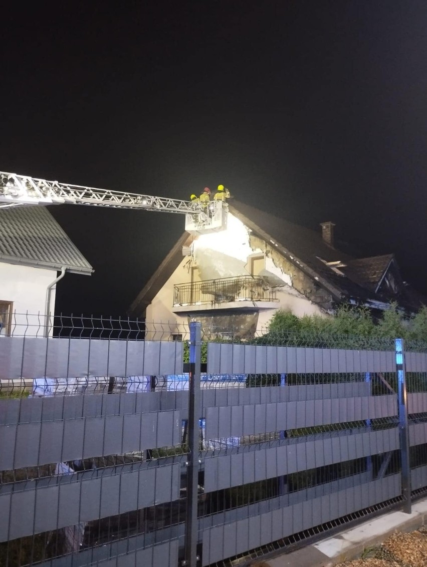Pożar domu jednorodzinnego koło Malborka