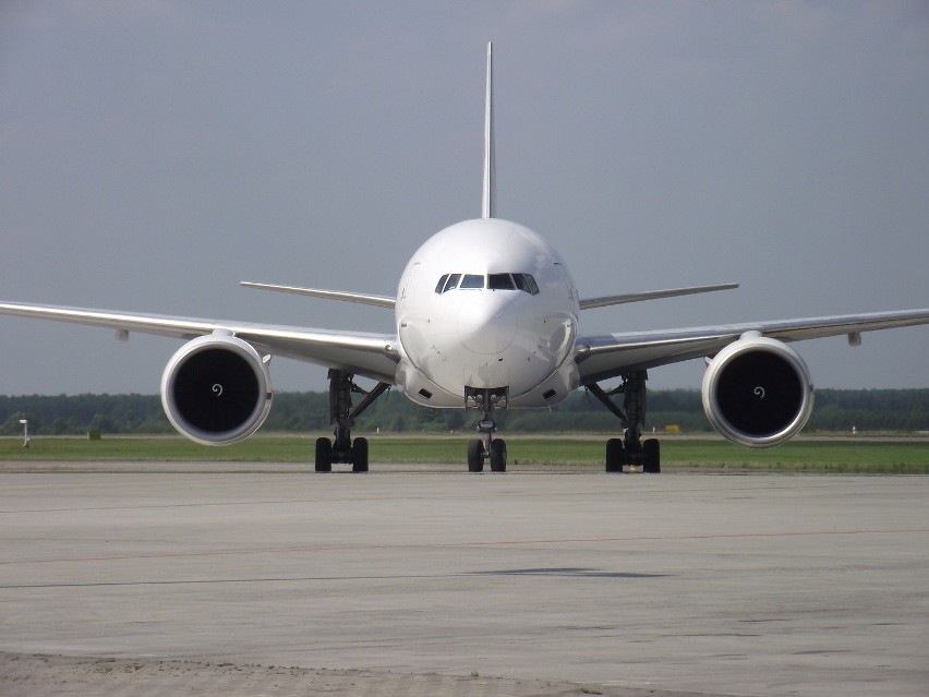 Boeing 777 po raz pierwszy na lotnisku w Pyrzowicach