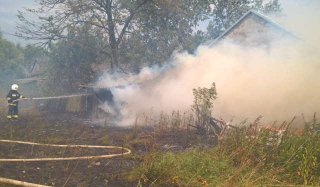 Buscy strażacy gasili ostatnio pożar w Podwalu koło Pacanowa.