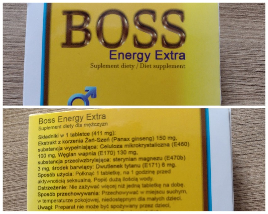 W partii suplementu diety "BOSS Energy Extra" dla mężczyzn...